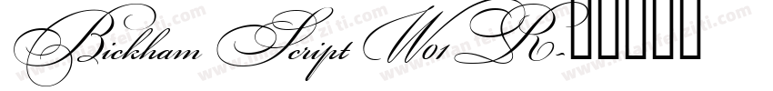 Bickham Script W01 R字体转换